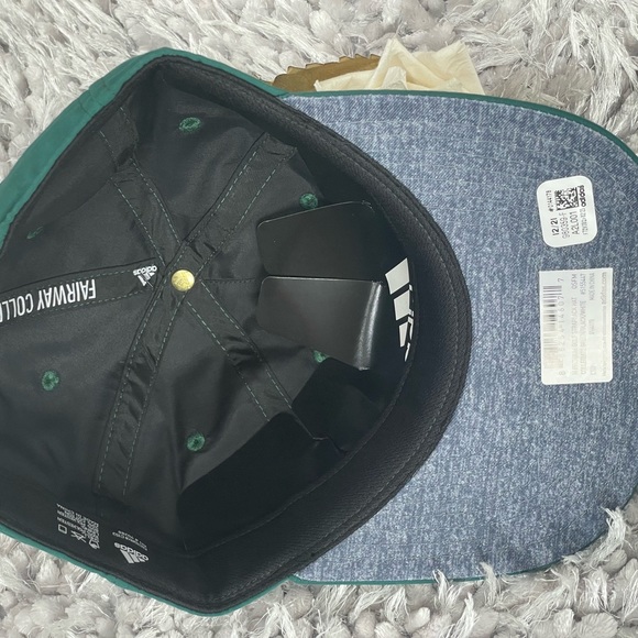 NWT ADIDAS ADJUSTABLE FIT AEROREADY MENS PREMIUM GOLF STRAPBACK HAT GREENw/white - Picture 6 of 8